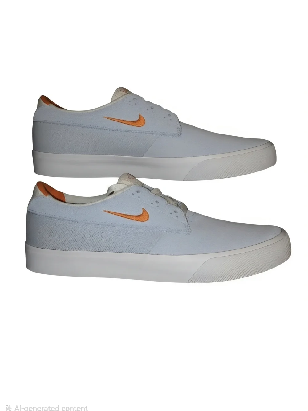 Nike Men’s Light Blue Sneakers with Orange Swoosh